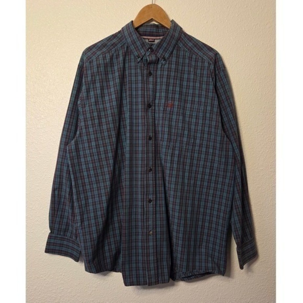 Ariat Pro Series Plaid Button Up Size XL Western Performance Wedding Office Wear
